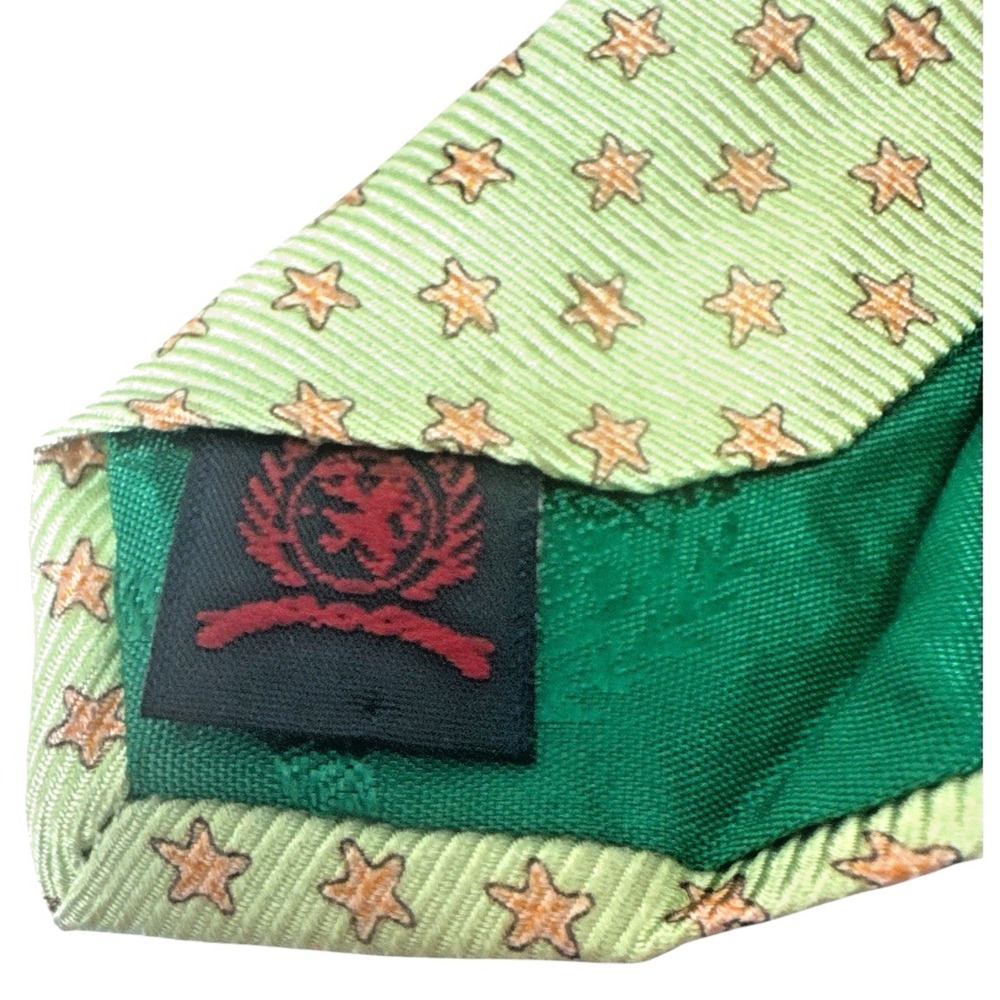 Tommy Hilfiger Made in USA Silk Tie Crab Critter Nautical Green Orange 3.5" - Picture 6 of 11